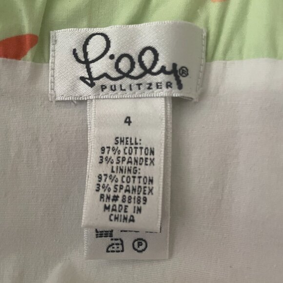 Lilly Pulitzer spaghetti strap dress. Butterfly Theme Size 4 Cotton - Picture 5 of 9